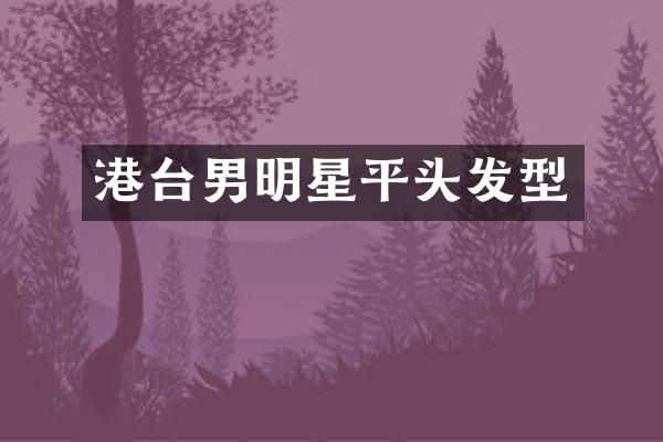 港台男明星平头发型