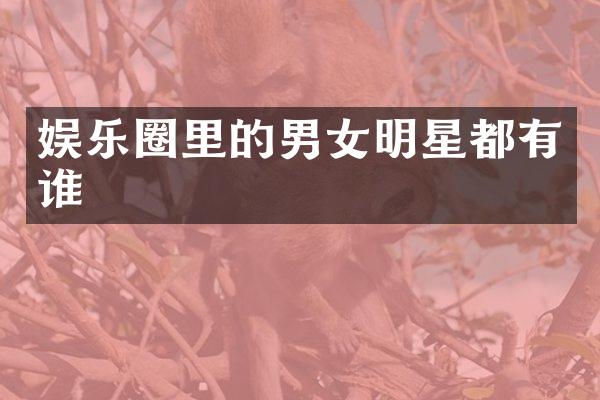 娱乐圈里的男女明星都有谁