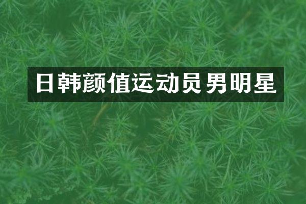 日韩颜值运动员男明星