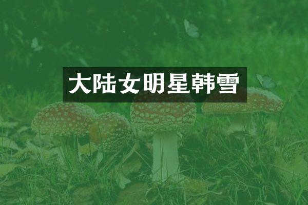 大陆女明星韩雪