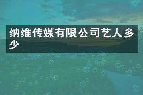 纳维传媒有限公司艺人多少