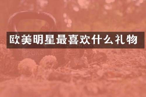 欧美明星最喜欢什么礼物
