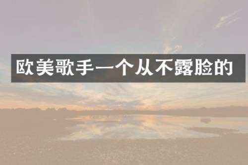 欧美歌手一个从不脸的
