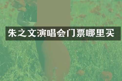 朱之文演唱会门票哪里买