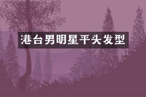 港台男明星平头发型