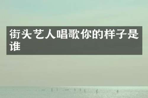 街头艺人唱歌你的样子是谁