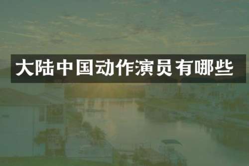 大陆中国动作演员有哪些