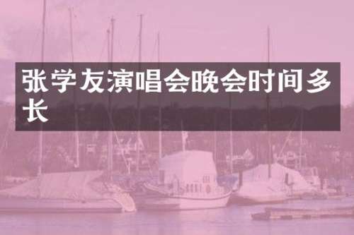 张学友演唱会晚会时间多长