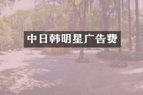 中日韩明星广告费