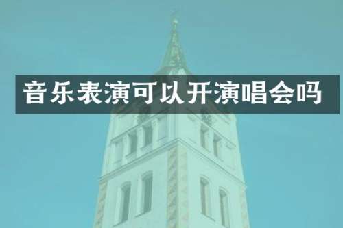 音乐表演可以开演唱会吗