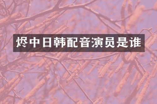 烬中日韩配音演员是谁