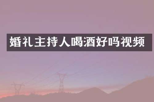 婚礼主持人喝酒好吗视频