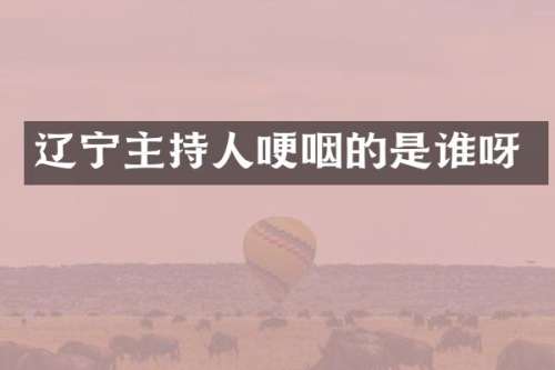 辽宁主持人哽咽的是谁呀