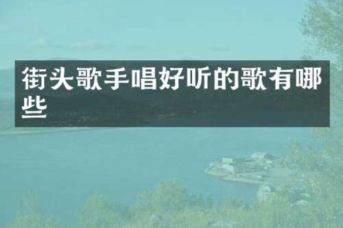 街头歌手唱好听的歌有哪些