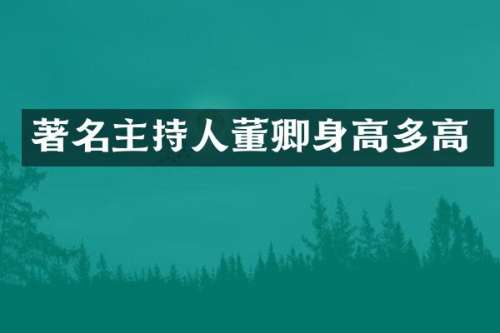 著名主持人董卿身高多高