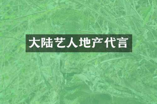 大陆艺人地产代言