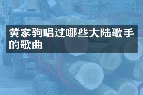 黄家驹唱过哪些大陆歌手的歌曲