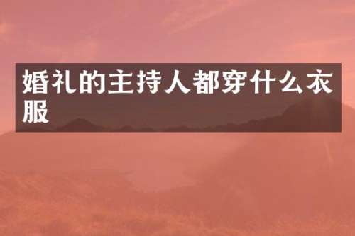 婚礼的主持人都穿什么衣服