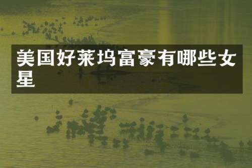 美国好莱坞富豪有哪些女星