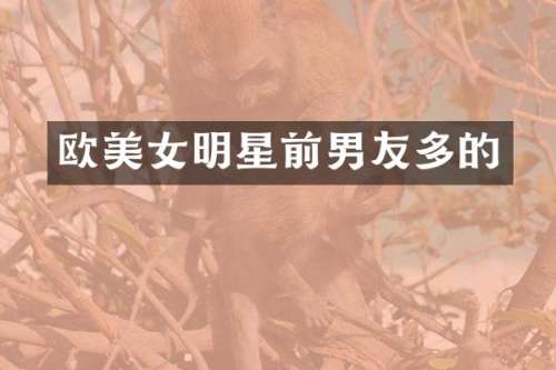欧明星前男友多的