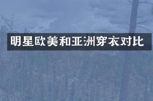 明星欧美和亚洲穿衣对比