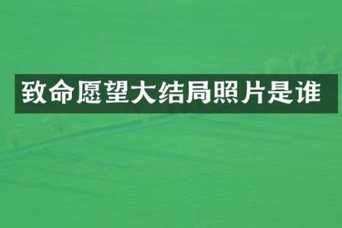 致命愿望大结局照片是谁