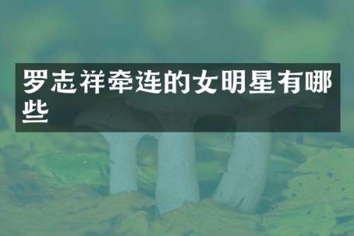 罗志祥牵连的女明星有哪些