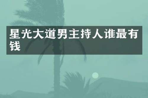 星光大道男主持人谁最有钱