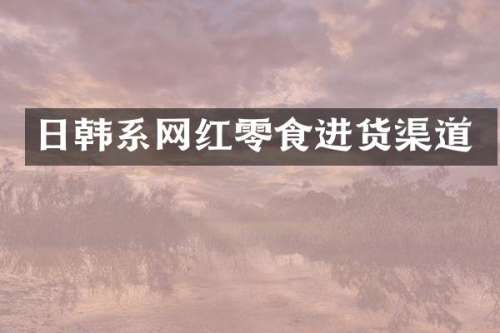 日韩系网红零食进货渠道