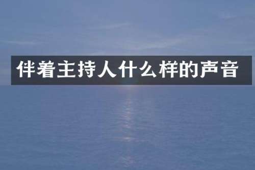 伴着主持人什么样的声音