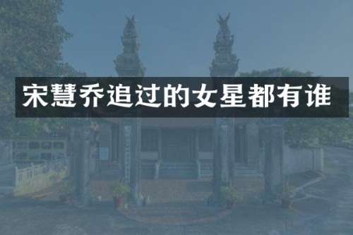 宋慧乔追过的女星都有谁
