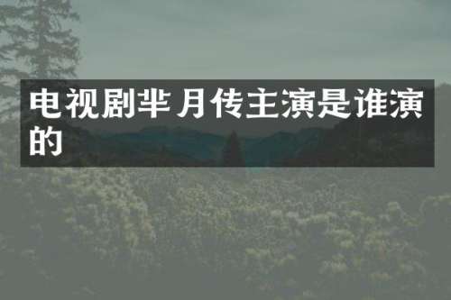 电视剧芈月传主演是谁演的