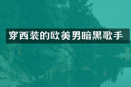穿西装的欧美男暗黑歌手