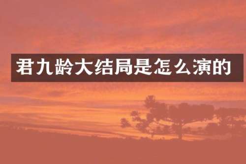 君九龄大结局是怎么演的