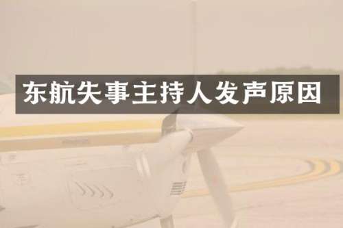 东航失事主持人发声原因