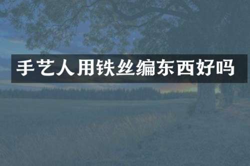 手艺人用铁丝编东西好吗