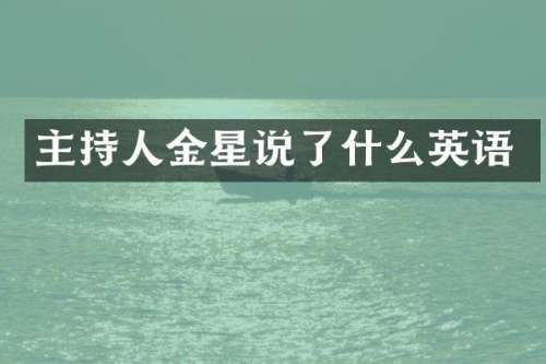 主持人金星说了什么英语