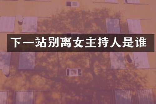 下一站别离女主持人是谁