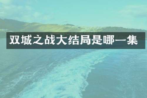 双城之战大结局是哪一集