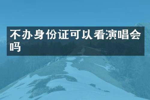 不可以看演唱会吗