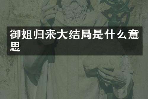御姐归来大结局是什么意思