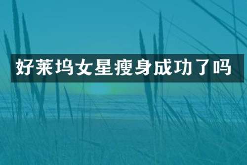 好莱坞女星成功了吗