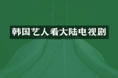 韩国艺人看大陆电视剧