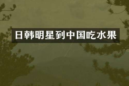 日韩明星到中国吃水果