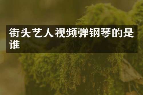 街头艺人视频弹钢琴的是谁