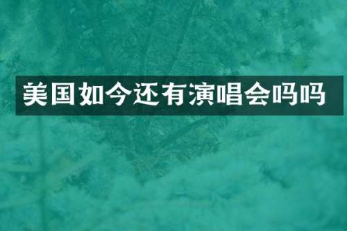 美国如今还有演唱会吗吗