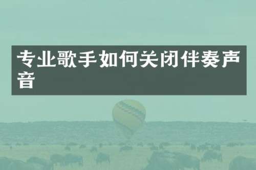 专业歌手如何关闭伴奏声音