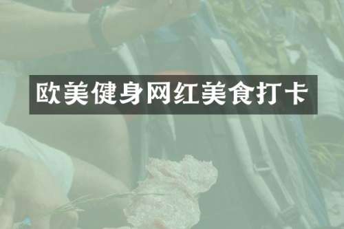 欧美健身网红美食打卡