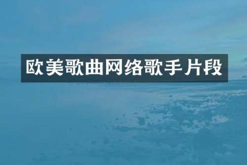 欧美歌曲网络歌手片段