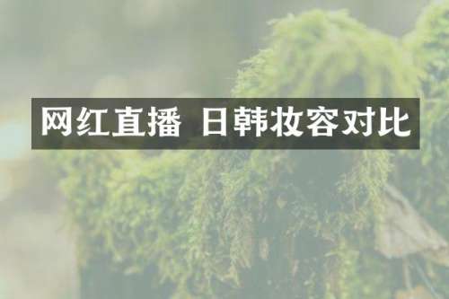网红直播 日韩妆容对比